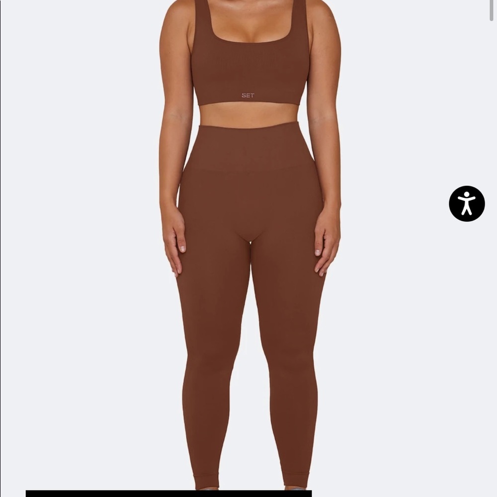 SET ACTIVE MOCHA LEGGINGS